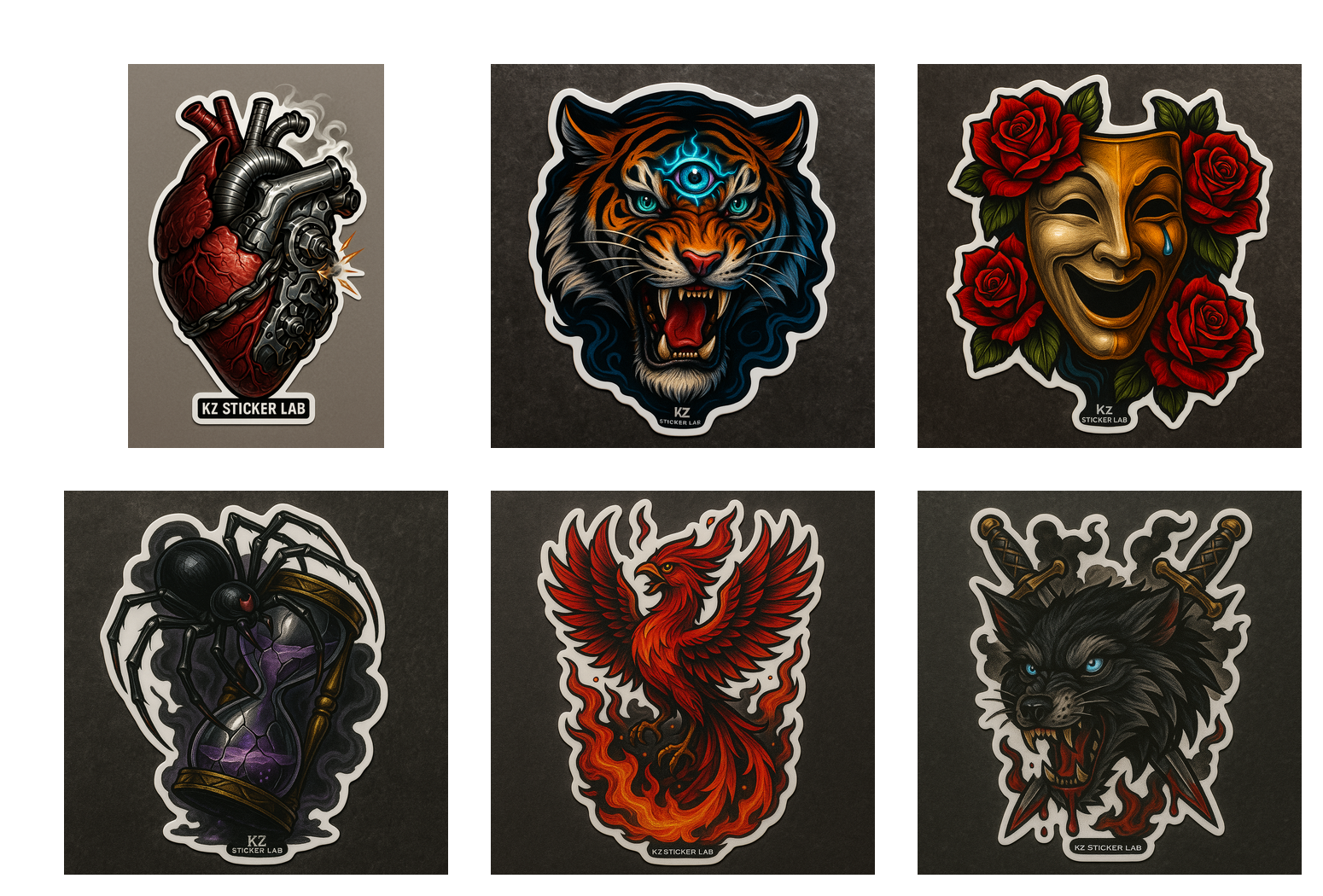 Tattoo design 6-pack